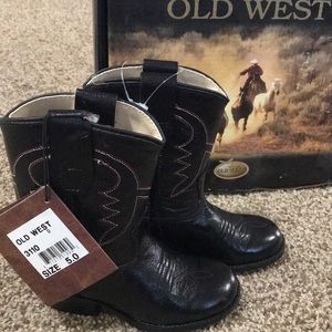 Toddler Black Old West Cowboy boots
